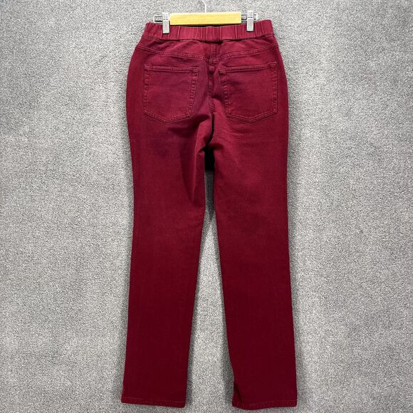 Dream Jeannes Pants womens XXS Red Flat Front Quaker Factory stretch Stright - Picture 2 of 13